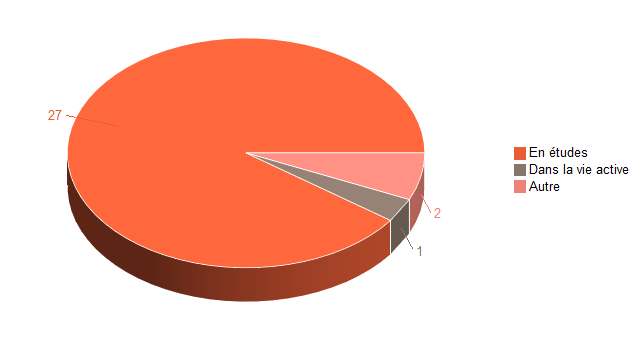 Pie chart of V1SituationAgrR